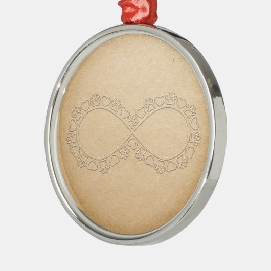 Liebe unendlich drucken ornament aus metall (Links)