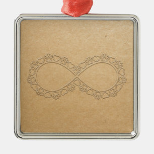 Liebe unendlich drucken ornament aus metall