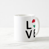 Liebe - Ungarische Flagge Kaffeetasse (VorderseiteRechts)