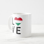 Liebe - Ungarische Flagge Kaffeetasse (Vorderseite Links)