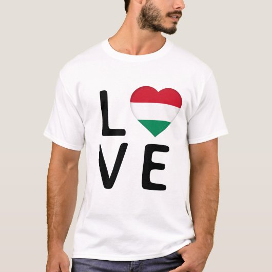 Liebe - Ungarische Flagge T-Shirt (Vorderseite)