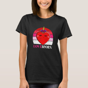 Liebe Unicorn Herzstück Valentinstag Niedlich Magi T-Shirt