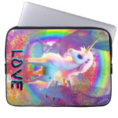 Liebe Unicorn Regenbogen Laptopschutzhülle (Vorderseite)