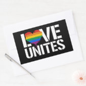 Liebe Unites Rechteckiger Aufkleber (Umschlag)