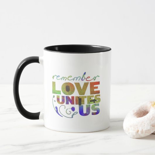 Liebe Unites Tasse (Mit Donut)