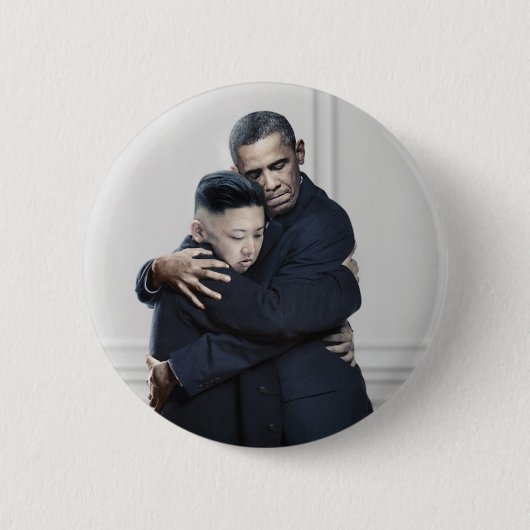 Liebe UNO Nordkorea Obama-Kim Jong Button (Vorderseite)