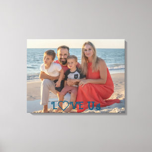 "LIEBE UNS" Familienfoto auf Leinwand