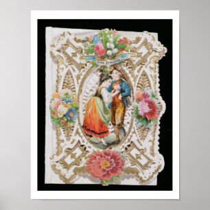 Liebe, Unschuld, Valentinekarte, c.1870 (Farbli Poster
