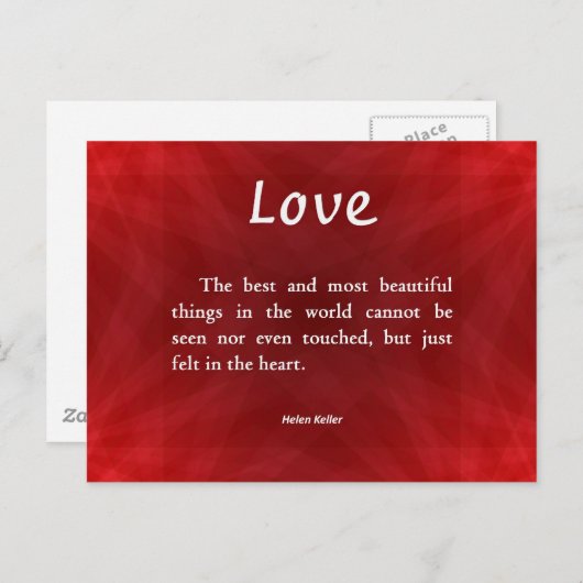 Liebe Unseen Postkarte (Vorne/Hinten)