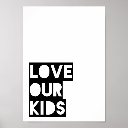 Liebe unser Kinderplakat Poster (Vorne)
