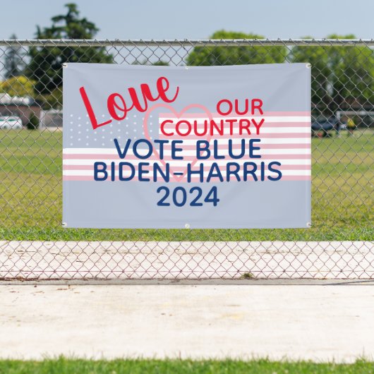 Liebe Unser Land Abstimmung Blue Biden-Harris 2024 Banner (InSitu)