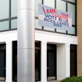 Liebe Unser Land Abstimmung Blue Biden-Harris 2024 Banner (Äußeres Gebäude)
