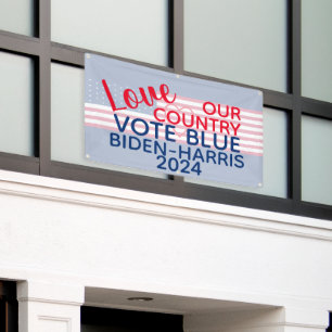 Liebe Unser Land Abstimmung Blue Biden-Harris 2024 Banner