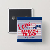 Liebe: Unser Land impliziert Trump-Kongress Button (Vorne & Hinten)
