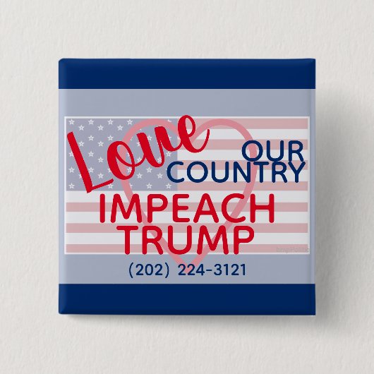 Liebe: Unser Land impliziert Trump-Kongress Button (Vorderseite)