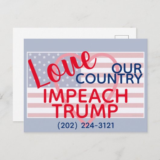 Liebe: Unser Land impliziert Trump-Kongress Postkarte (Vorne/Hinten)