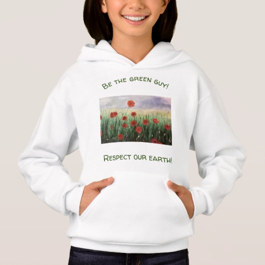 Liebe unser Mohn Fields Nature Sweatshirt für Mädc (Vorderseite)