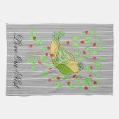 Liebe Unser Nest Black Pinstrick Designer Handtuch (Horizontal)
