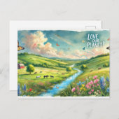 Liebe Unser Planet! Postkarte (Vorne/Hinten)