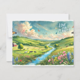 Liebe Unser Planet! Postkarte