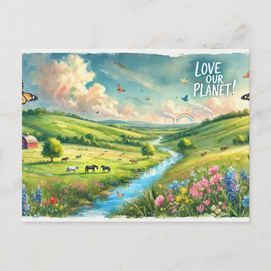 Liebe Unser Planet! Postkarte (Vorderseite)