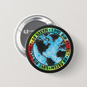 Liebe Unser Planet wird grün Button