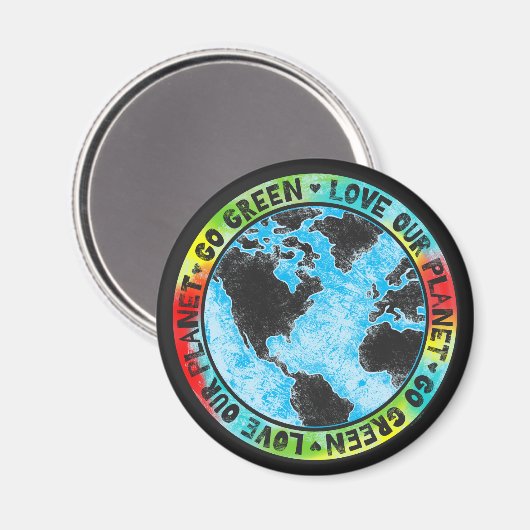 Liebe Unser Planet wird grün Magnet (Vorderseite/Rückseite)