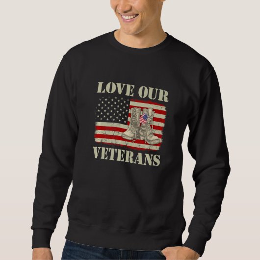 Liebe Unser Veteranentag ehrt Veteran Com Sweatshirt (Vorderseite)