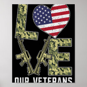 Liebe Unser Veteranentag ist stolz auf die Militär Poster