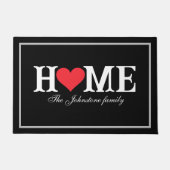 Liebe Unser Zuhause Script Name Moderne Coole Auße Fußmatte (Vorderseite)