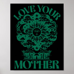 Liebe Unsere Mutter Erde Tag Celestie Sun Moon Ast Poster
