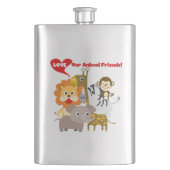 Liebe unsere Tierfreunde Flachmann (Vorderseite)
