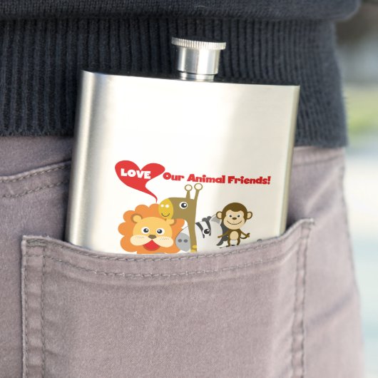 Liebe unsere Tierfreunde Flachmann (Beispiel)