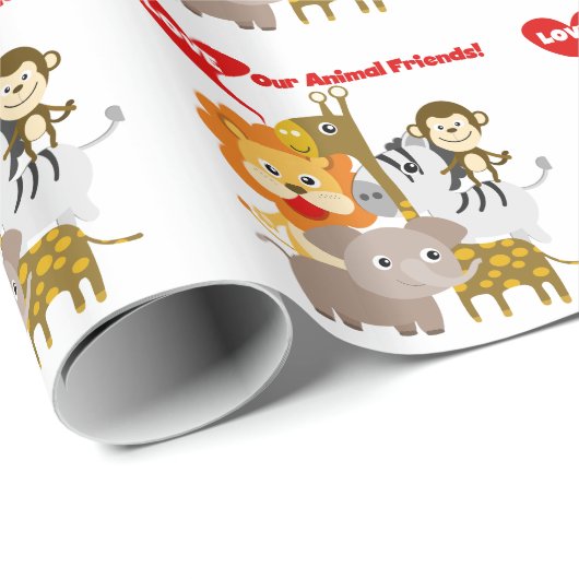 Liebe unsere Tierfreunde Geschenkpapier (Rolleneckpunkt)