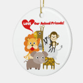 Liebe unsere Tierfreunde Keramik Ornament (Links)
