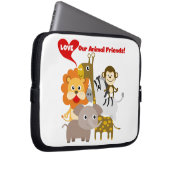 Liebe unsere Tierfreunde Laptopschutzhülle (Vorne Rechts)