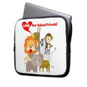 Liebe unsere Tierfreunde Laptopschutzhülle (Vorderseite Links)