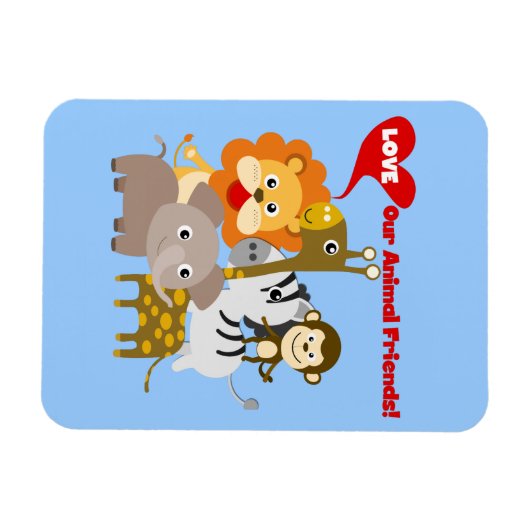 Liebe unsere Tierfreunde Magnet (Horizontal)