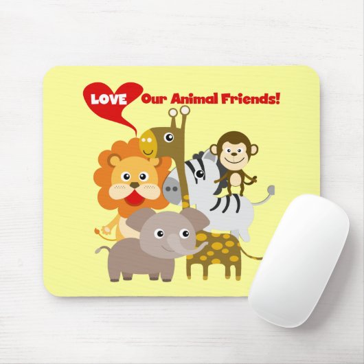 Liebe unsere Tierfreunde Mousepad (Mit Mouse)