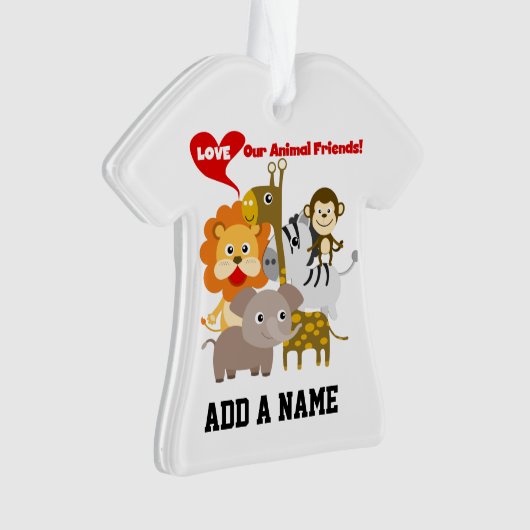 Liebe unsere Tierfreunde Ornament (Vorderseite)