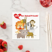 Liebe unsere Tierfreunde Serviette (Beispiel)