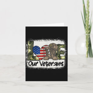 Liebe Unsere Veteranen Wir Militärveteran Day Mens Karte