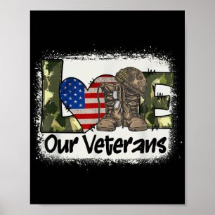 Liebe Unsere Veteranen Wir Militärveteran Day Mens Poster