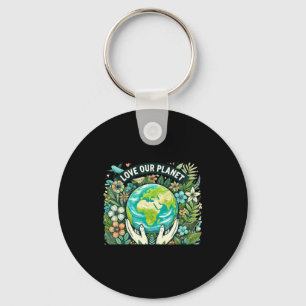 Liebe unseren Planeten Erde Tag T-Shirt Schlüsselanhänger
