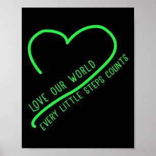 Liebe unseren Weltklimawandel Umweltschutz Poster