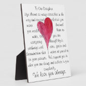 Liebe unserer Tochterplakette Fotoplatte (Seite)