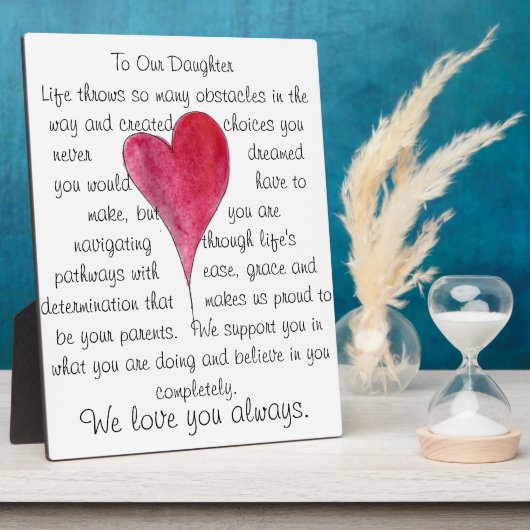 Liebe unserer Tochterplakette Fotoplatte (Seite)