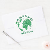 Liebe unseres Planeten Erde Tag Umweltbewusstsein Runder Aufkleber (Umschlag)