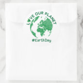 Liebe unseres Planeten Erde Tag Umweltbewusstsein Runder Aufkleber (Tasche)