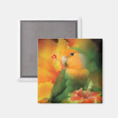 Liebe unter dem Hibiskus Art Magnet (Vorderseite/Rückseite)